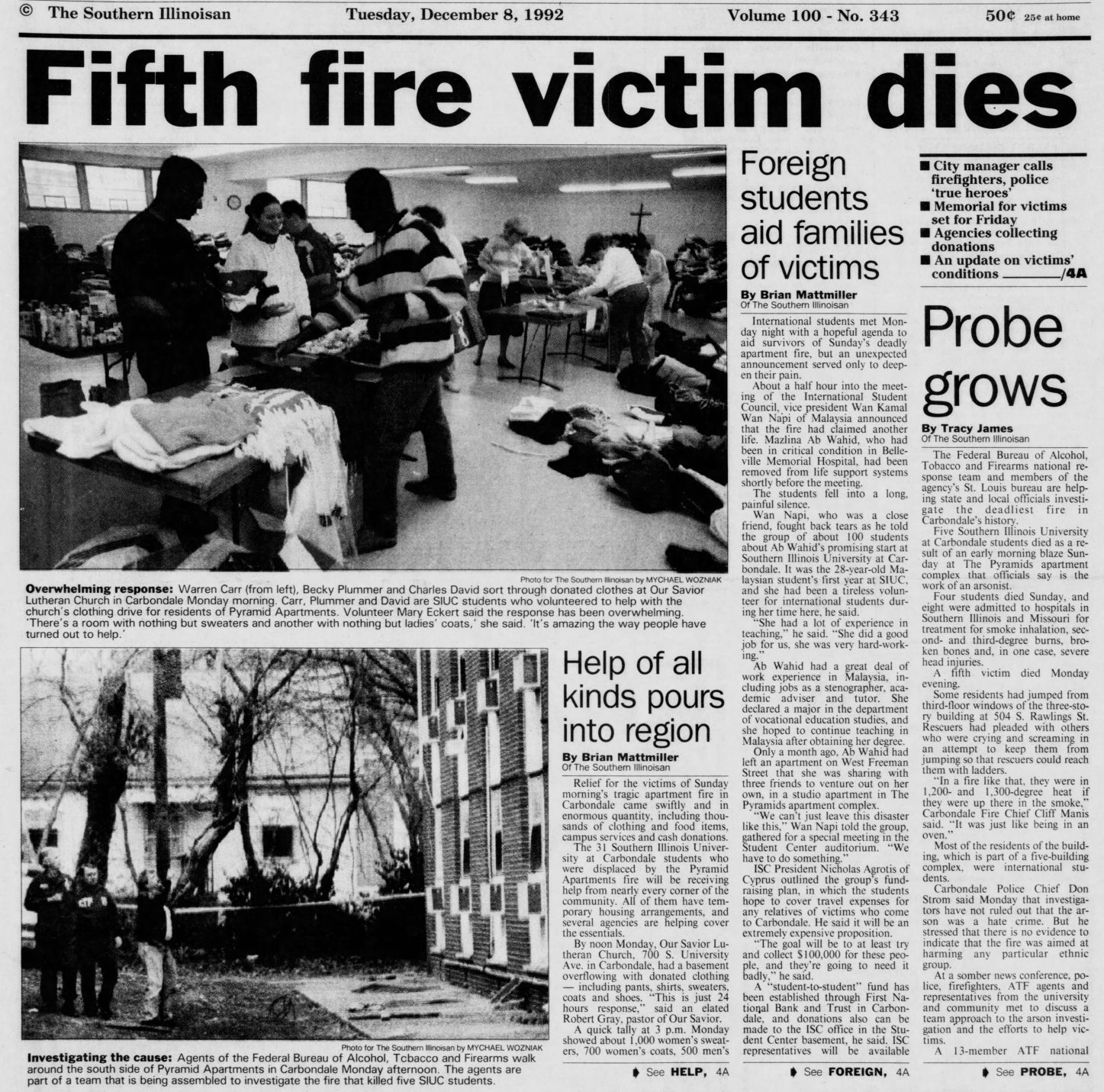 A fifth victim, Mazlina Ab Wahid, 28, of Malaysia, died the day after the fire.